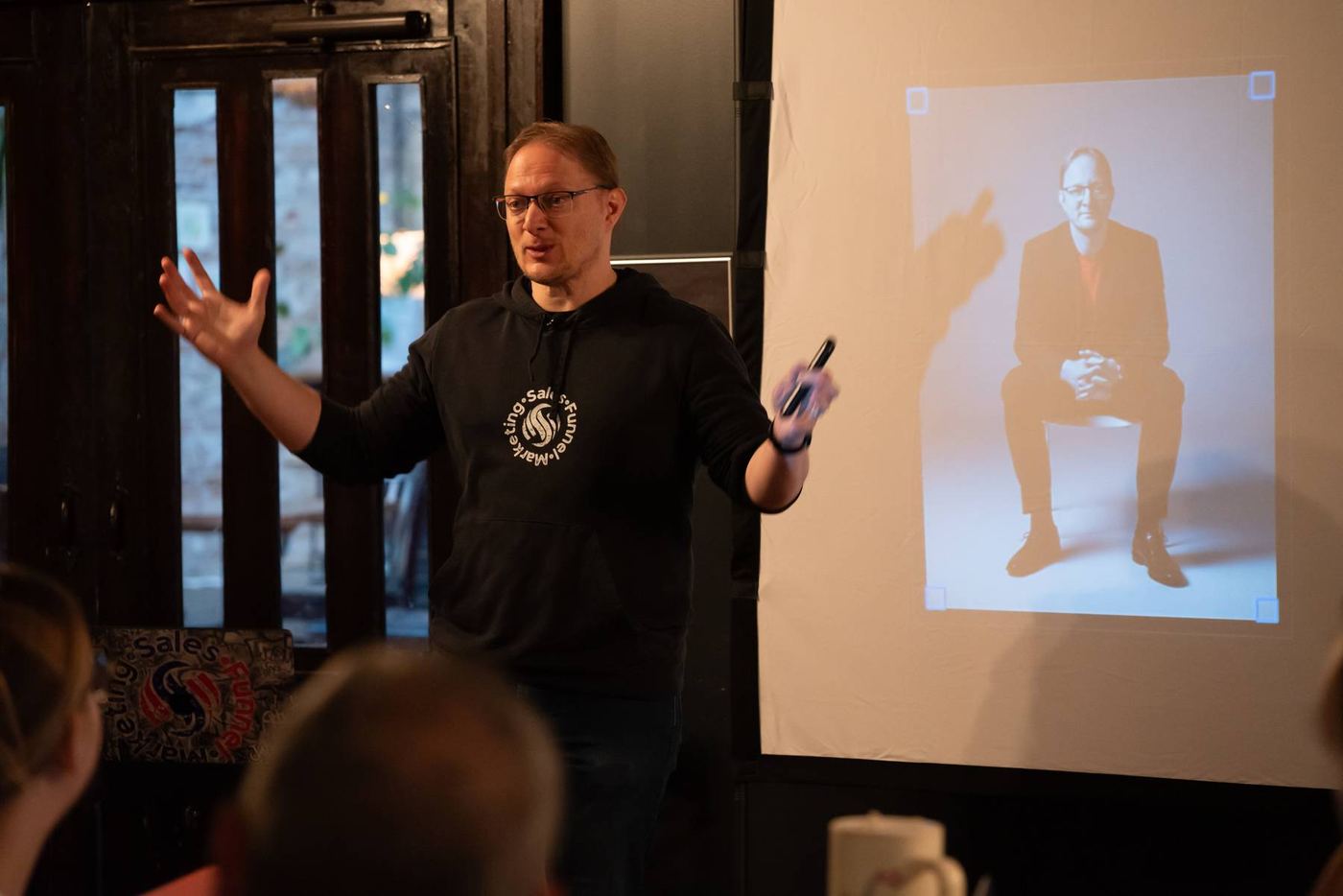 Jayson presenting at a workshop